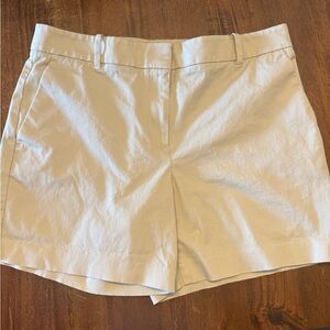 Ann Taylor Cream Bermuda Shorts with Clean Design